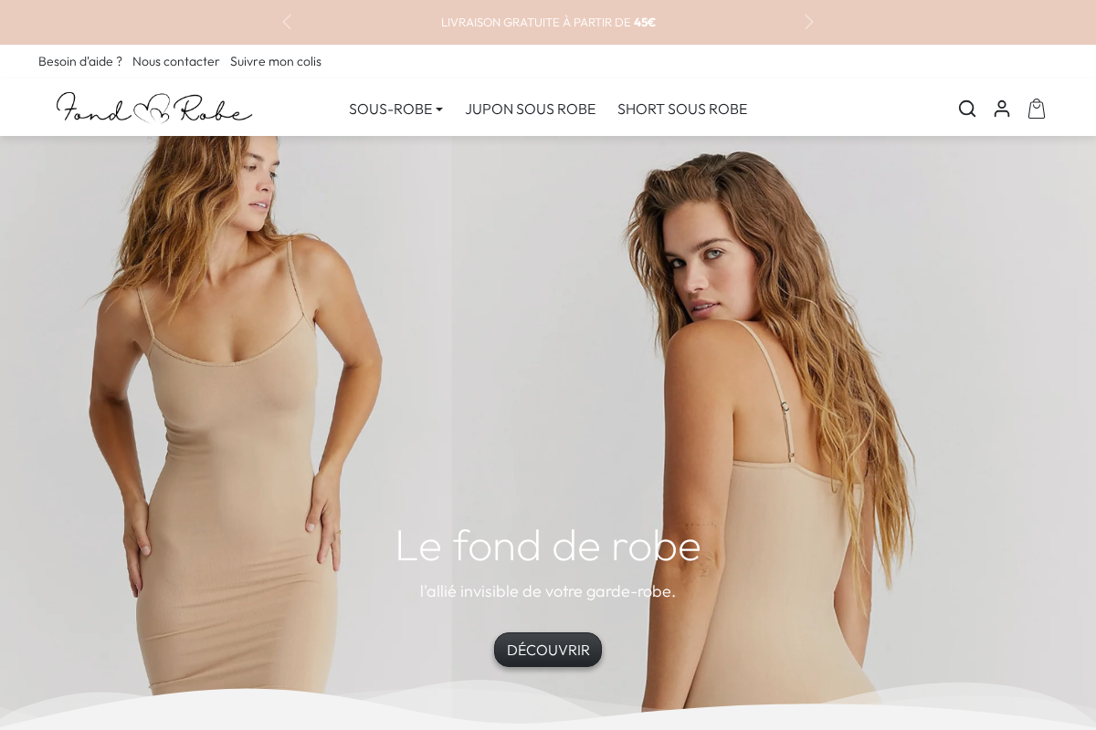 Fond De Robe homepage screenshot
