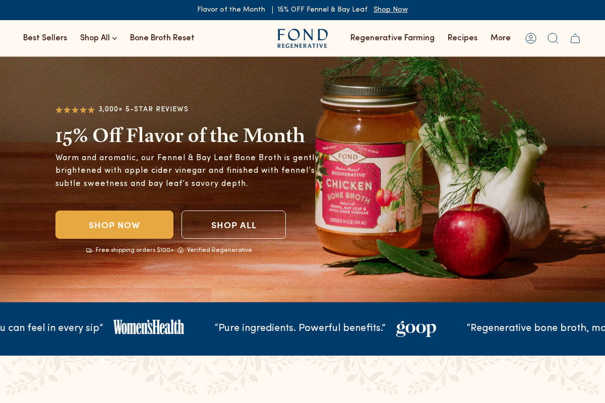 fondbonebroth.com homepage screenshot