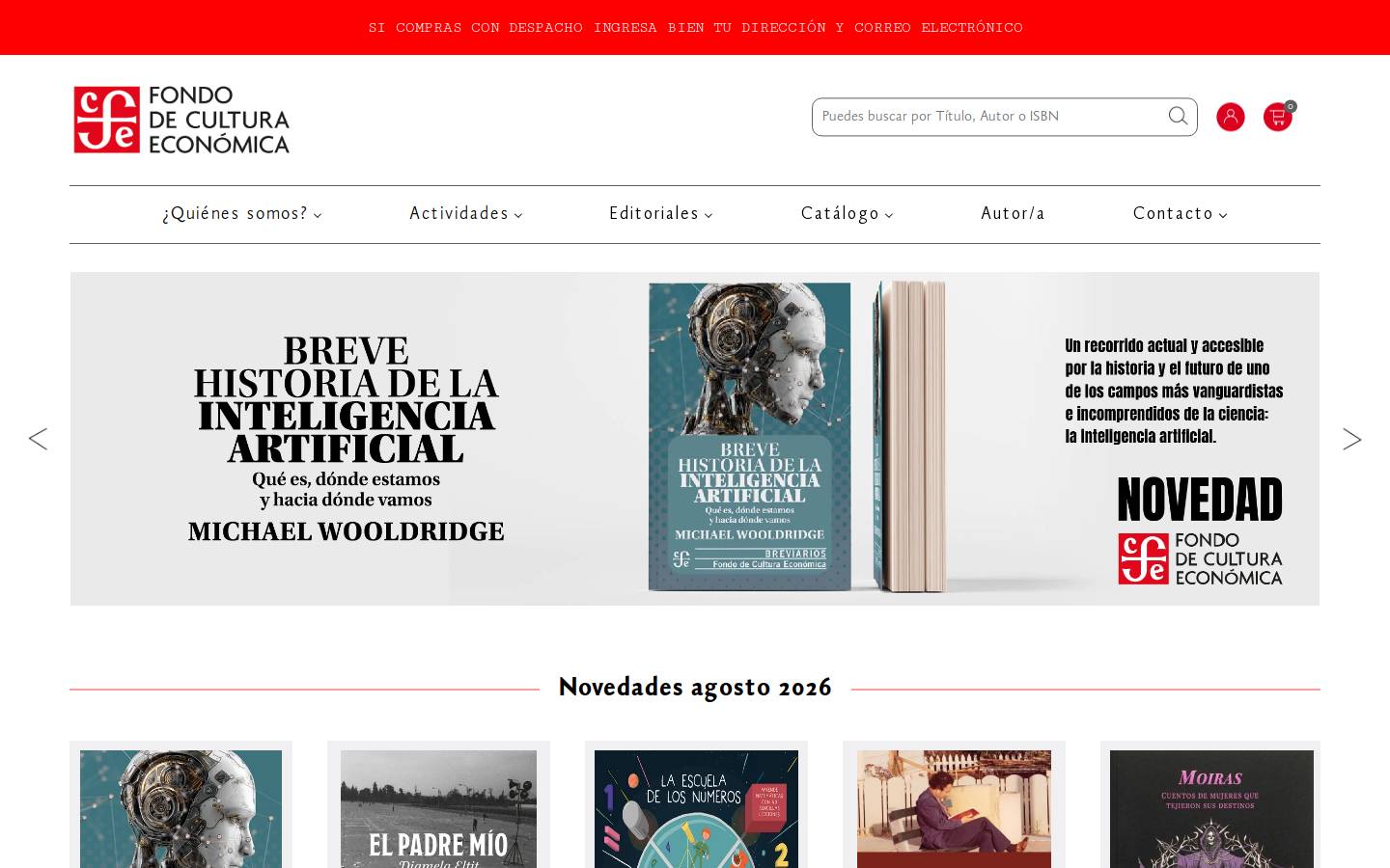 fondodeculturaeconomica.cl homepage screenshot