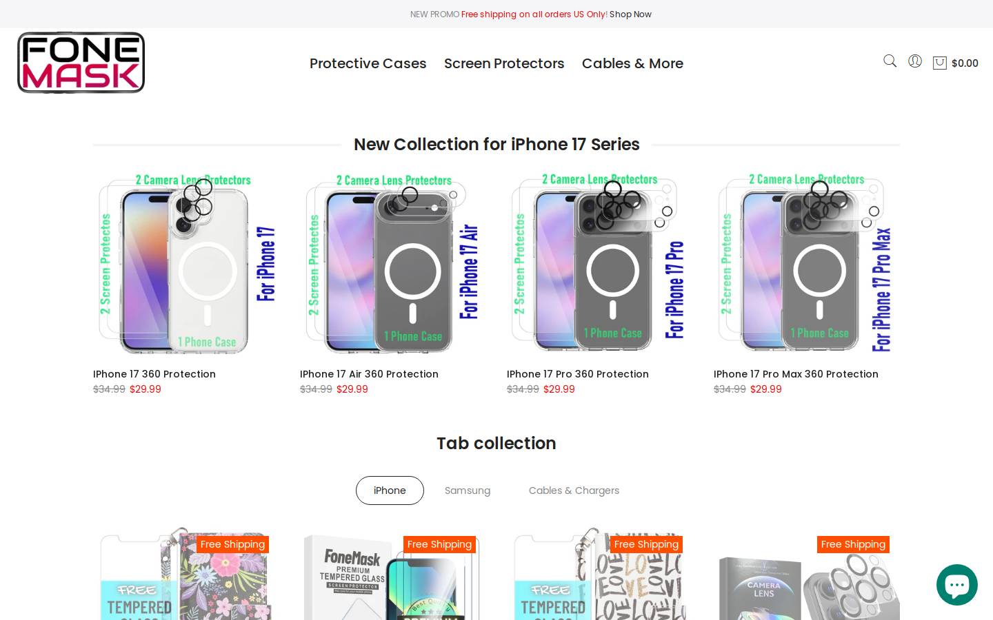 Fonemask homepage screenshot