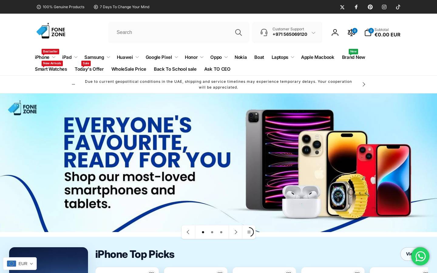 FoneZone.Me homepage screenshot