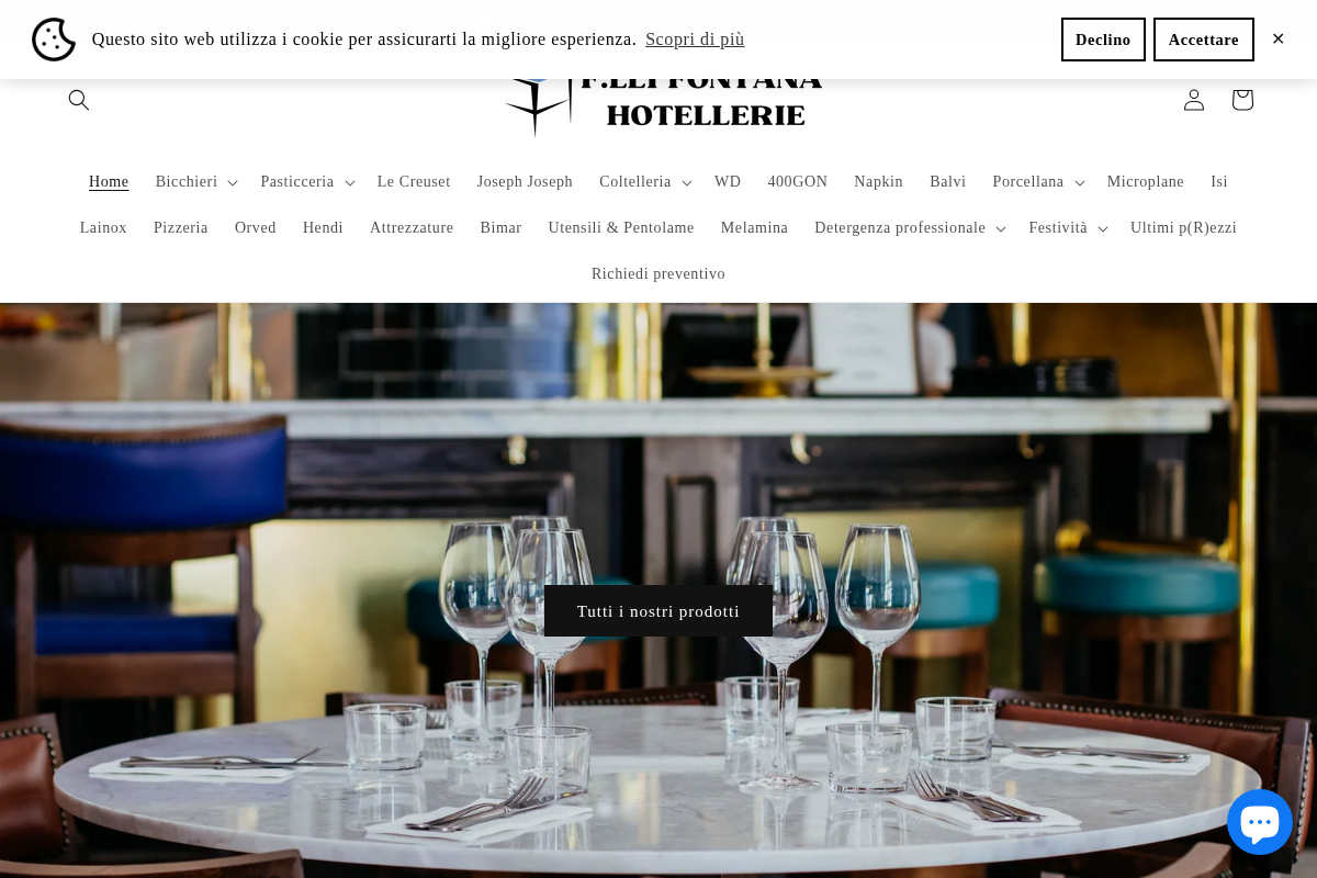 F.lli Fontana Hotellerie Srl homepage screenshot