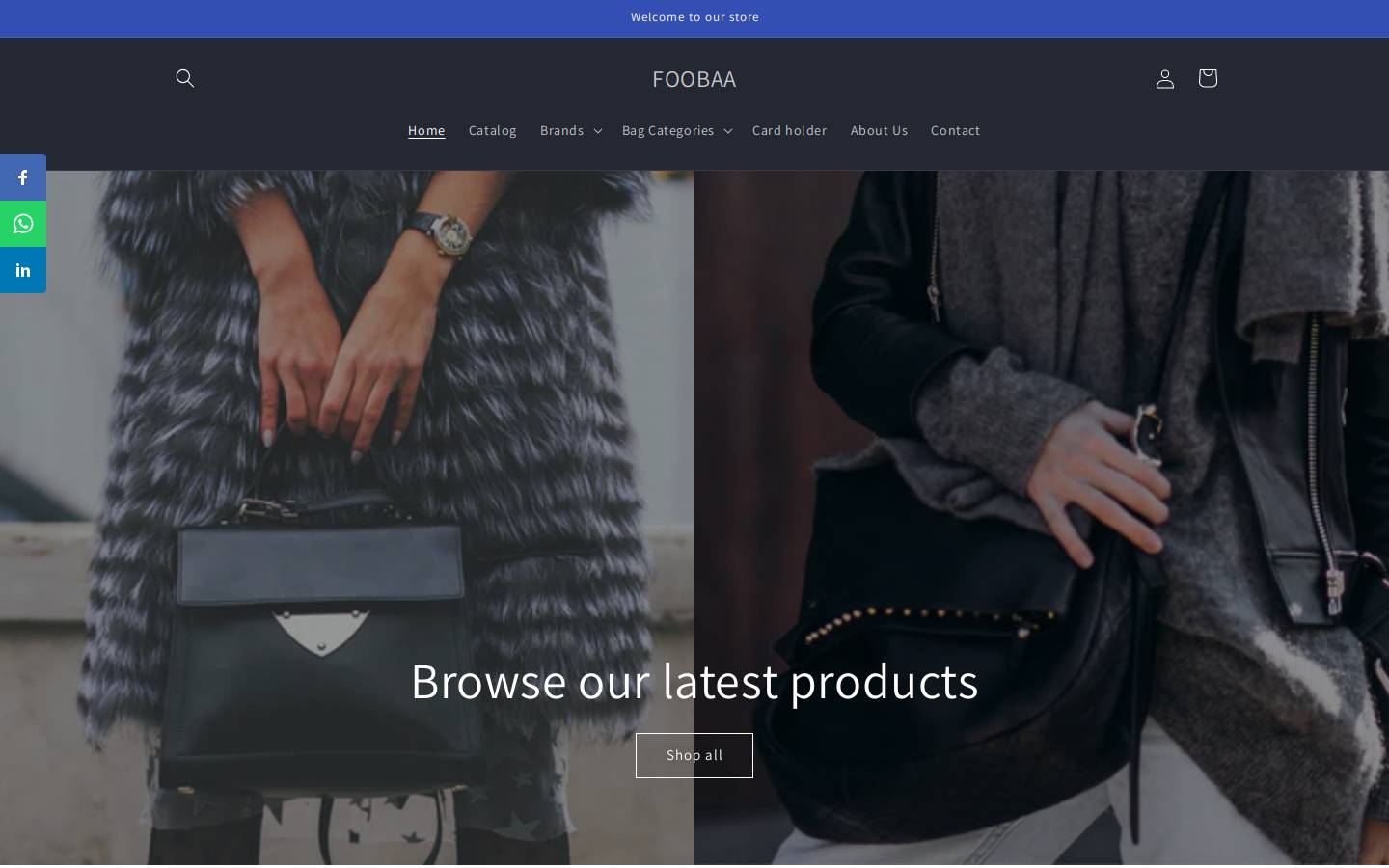 foobaastore.com homepage screenshot