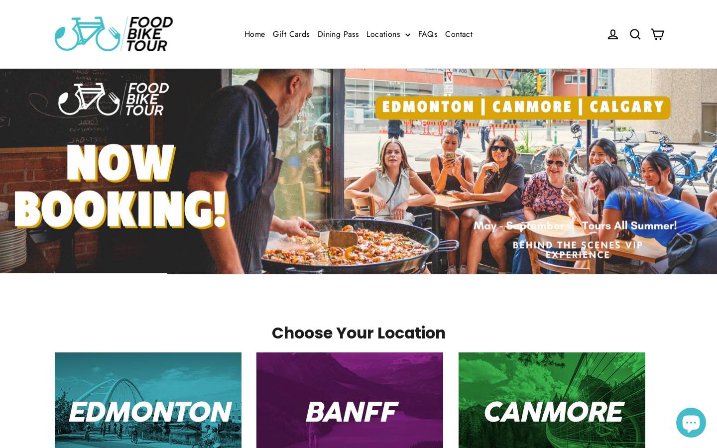 foodbiketours.ca homepage screenshot