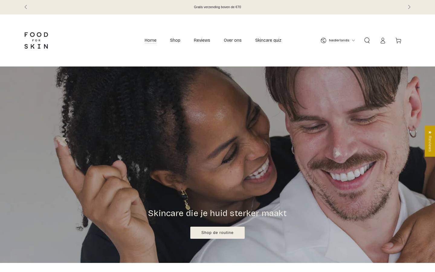 foodforskin.se homepage screenshot