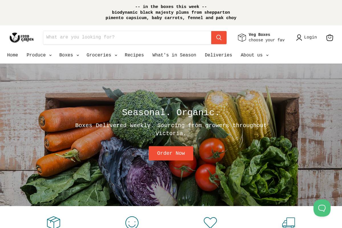 foodgarden.com.au homepage screenshot