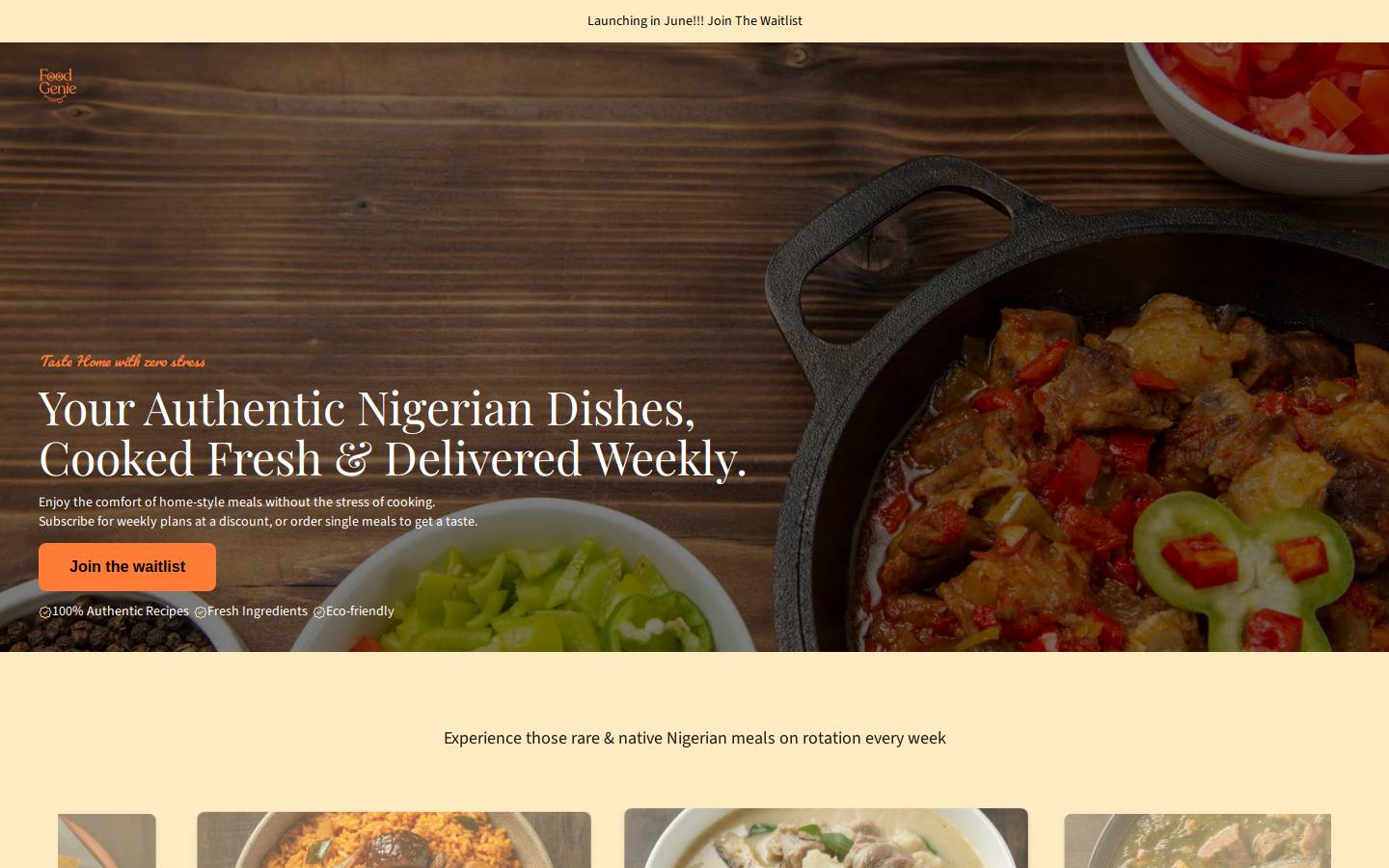 foodgenie.shop homepage screenshot