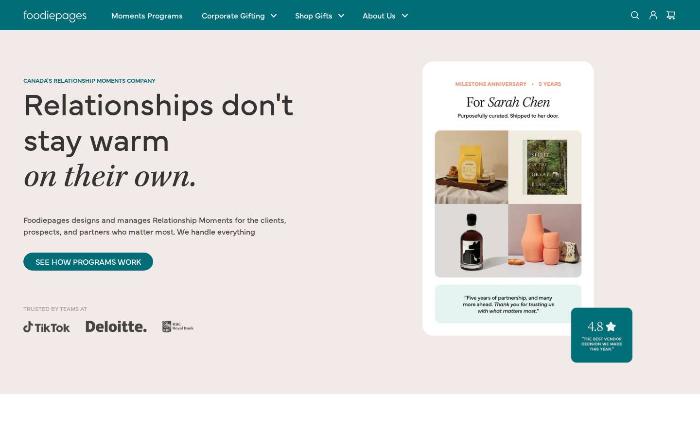 foodiepages.ca homepage screenshot