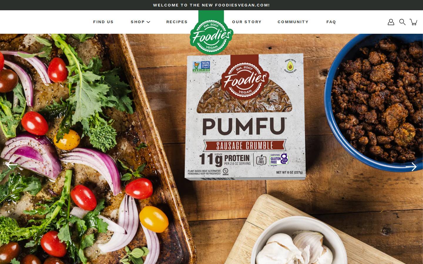 foodiesvegan.com homepage screenshot