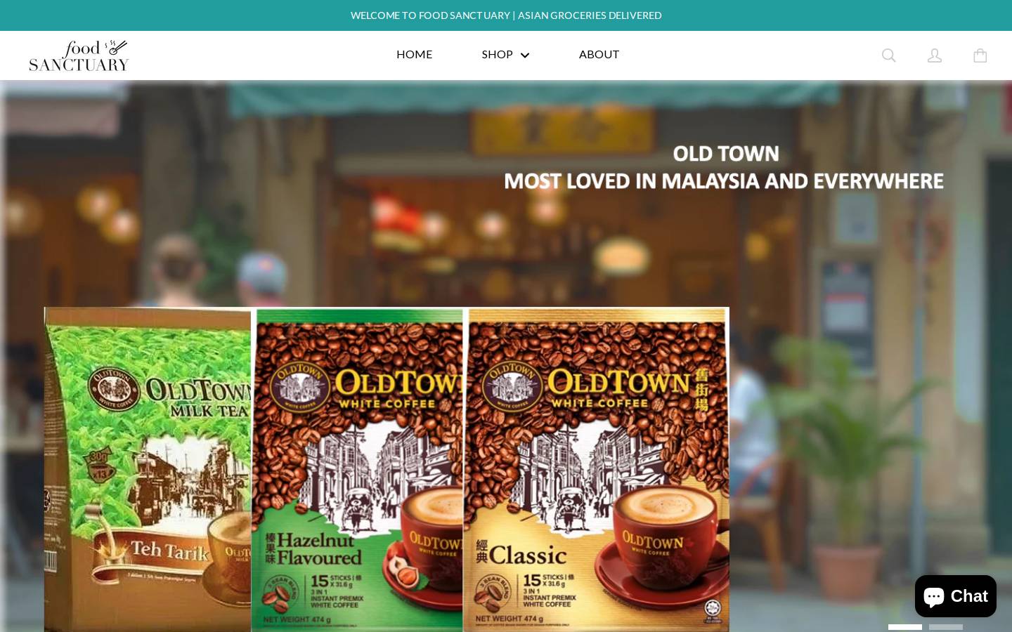 Food Sanctuary homepage screenshot