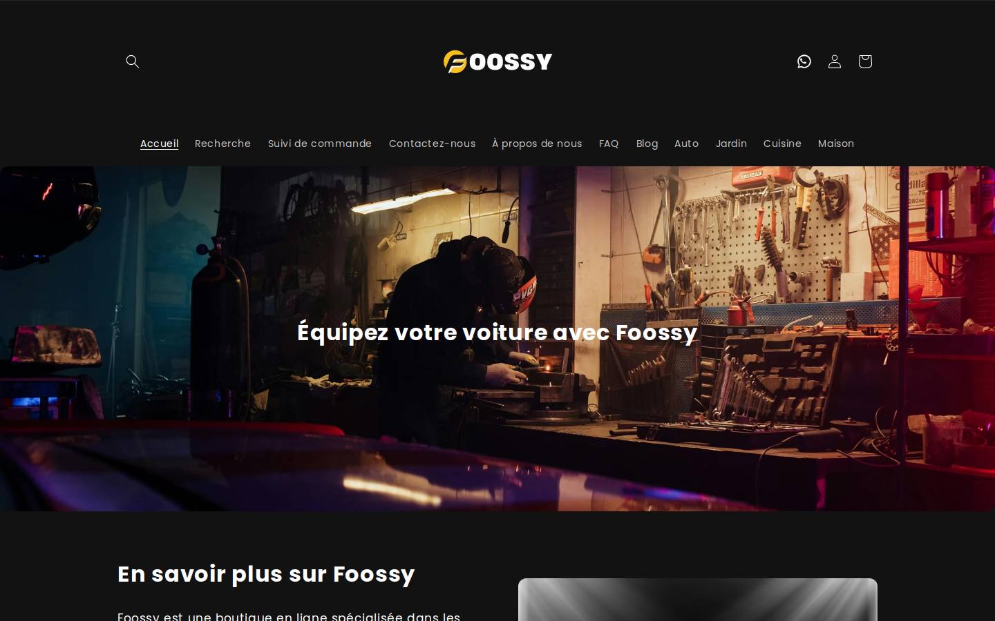 Foossy homepage screenshot