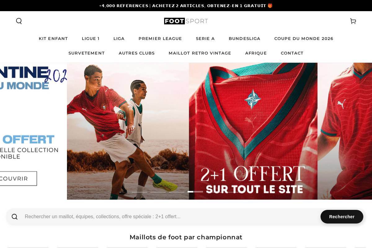 Foot Sport homepage screenshot
