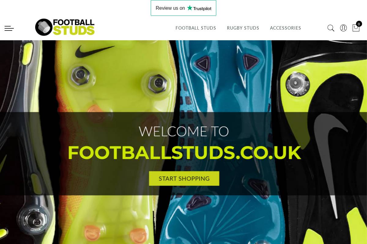 FootballStuds.co.uk homepage screenshot