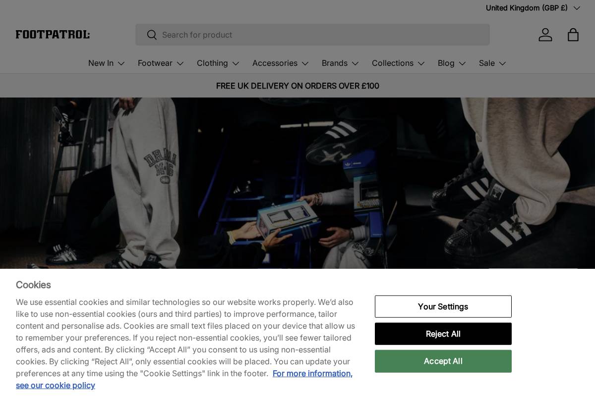 Footpatrol homepage screenshot