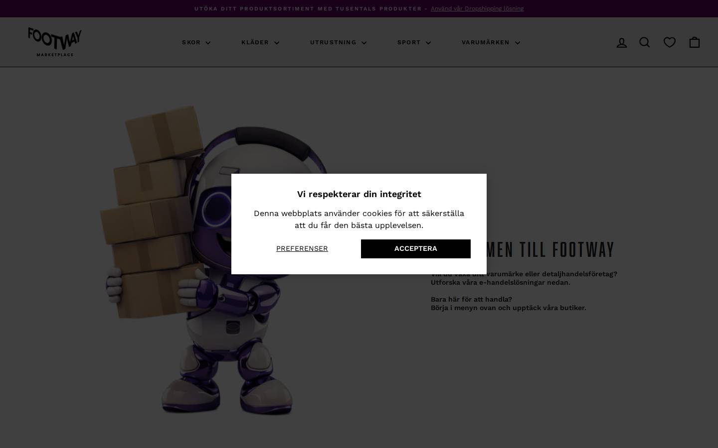 Footway homepage screenshot