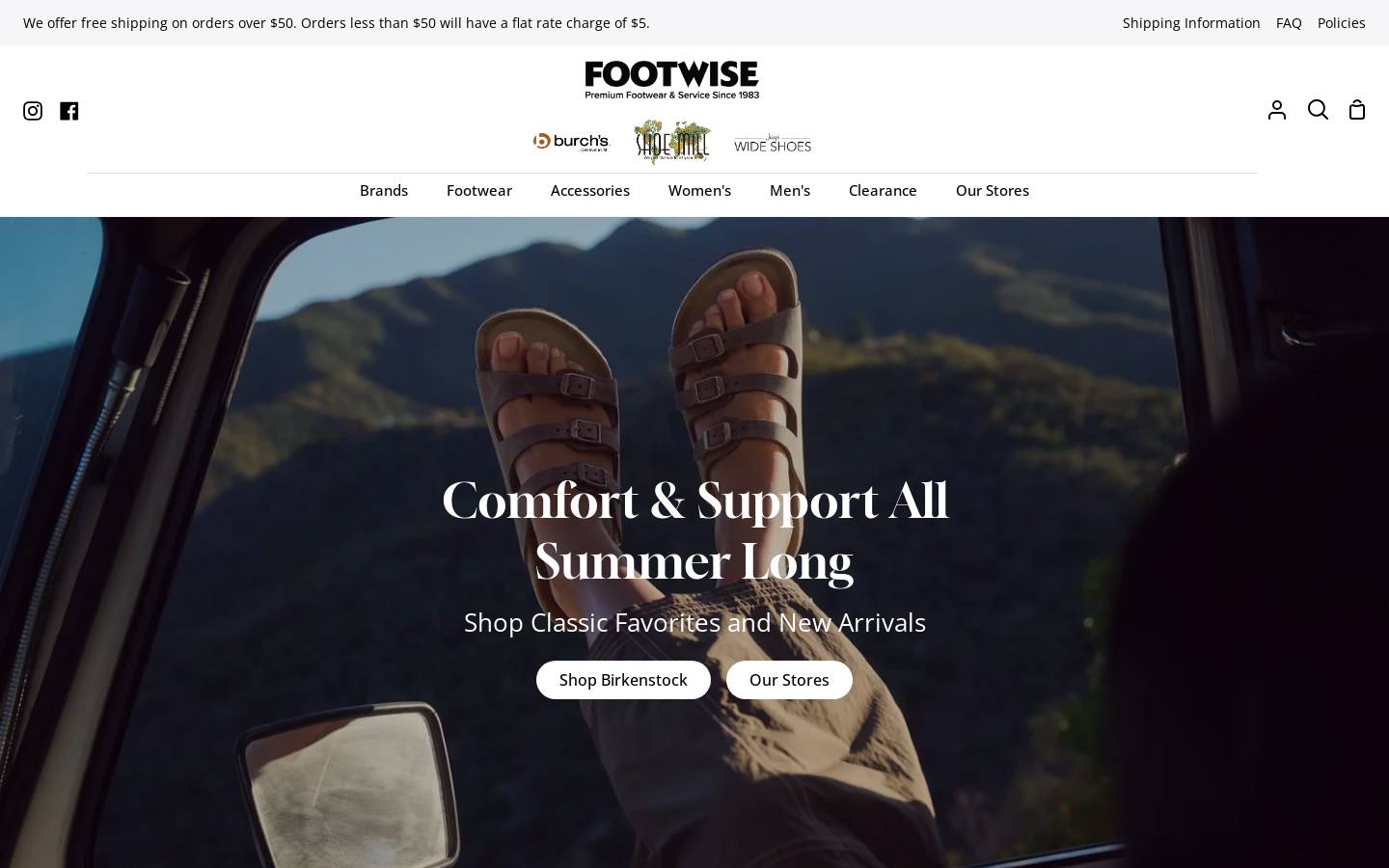 footwise.com homepage screenshot