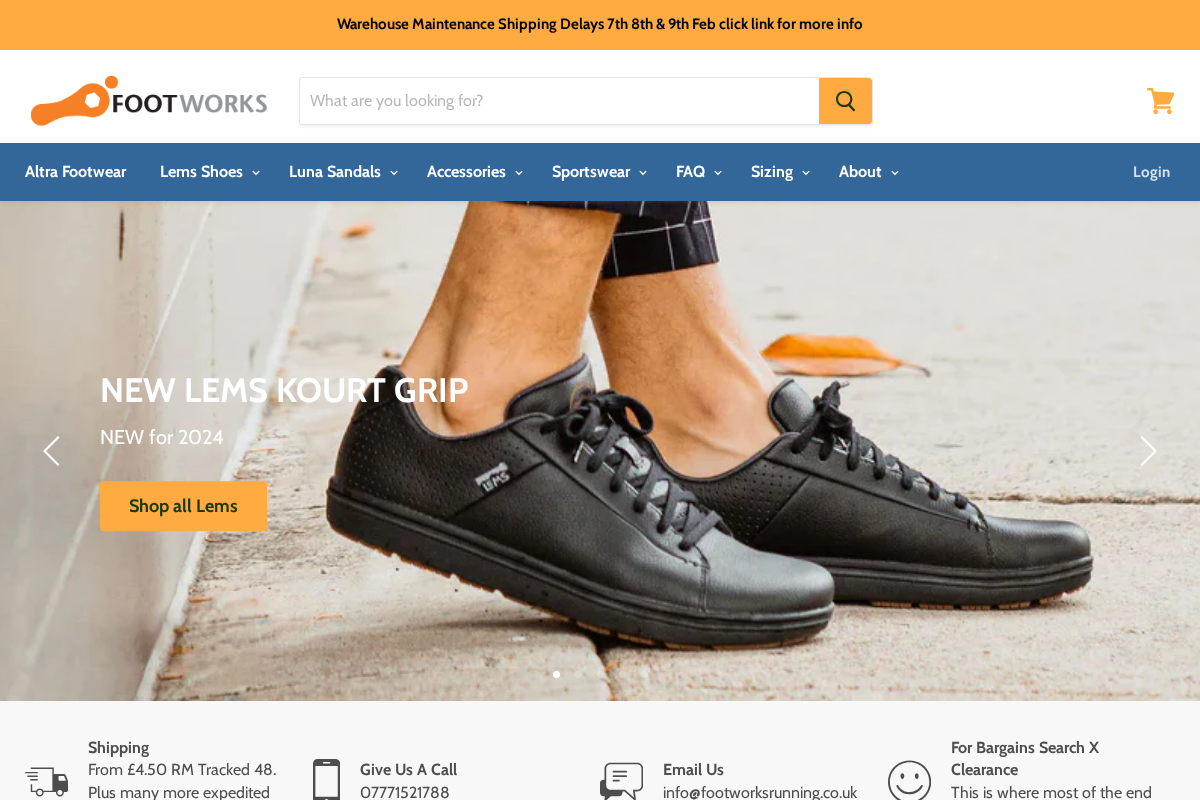 Footworks Edinburgh LTD homepage screenshot