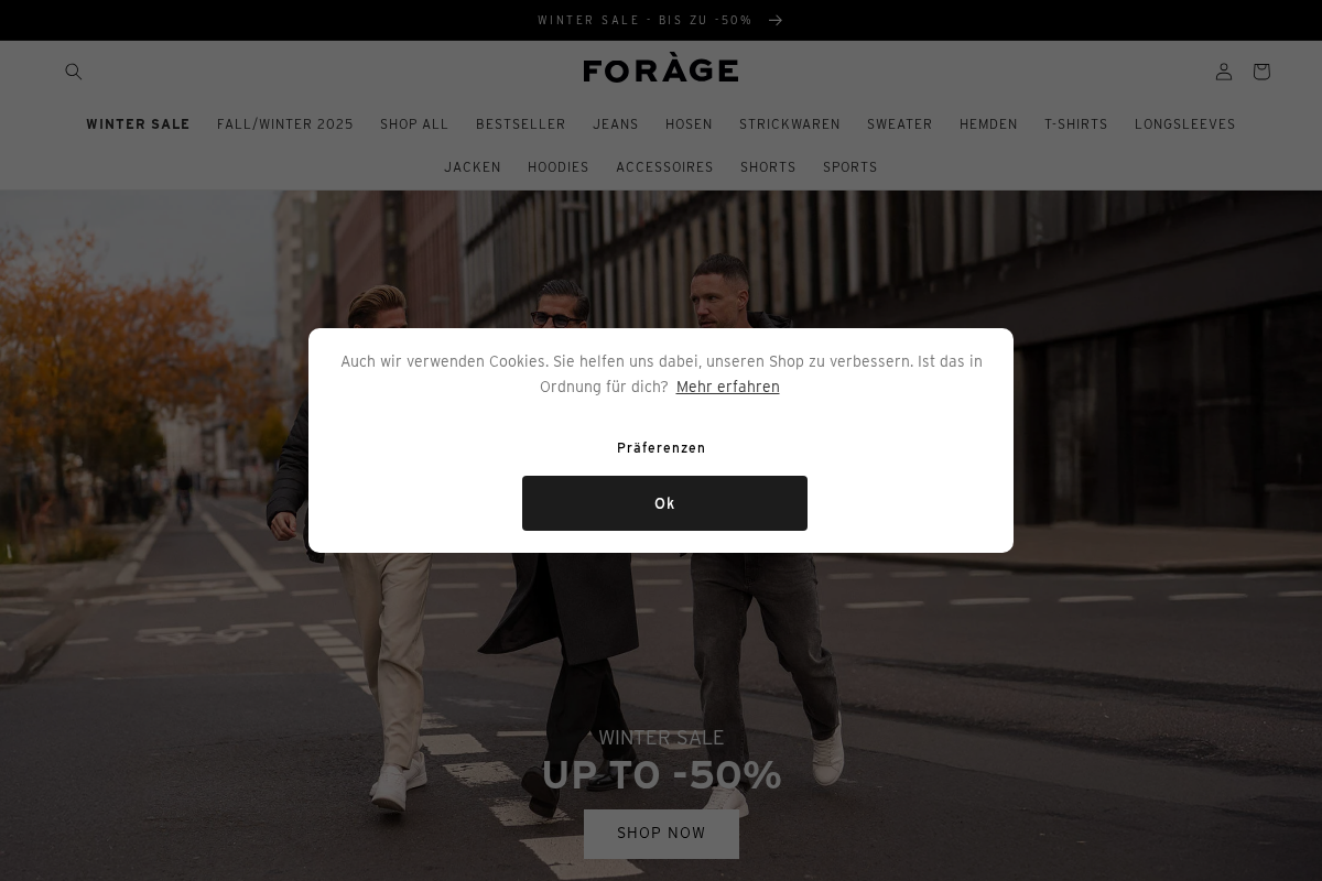 FORAGE homepage screenshot