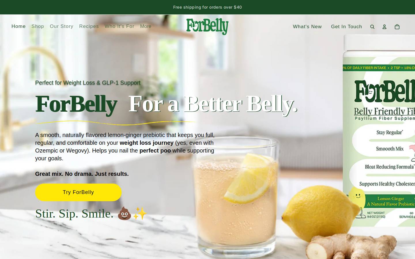 forbelly.com homepage screenshot