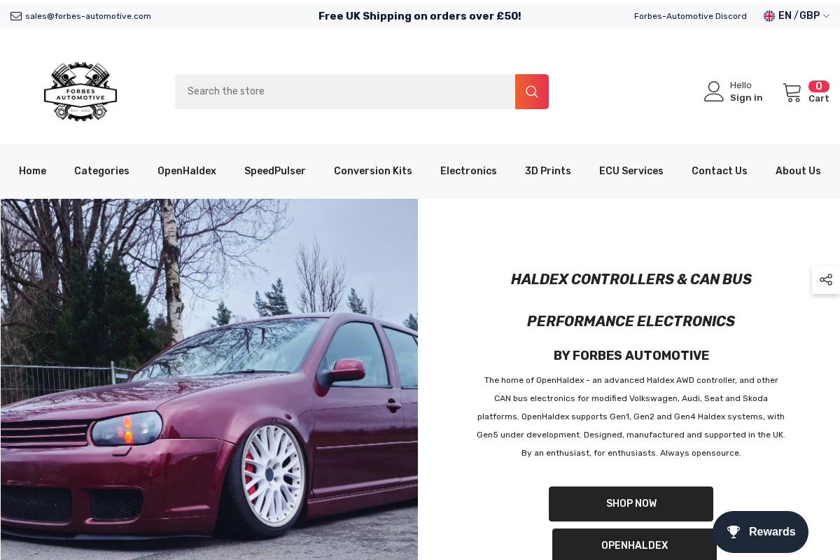Forbes Automotive homepage screenshot