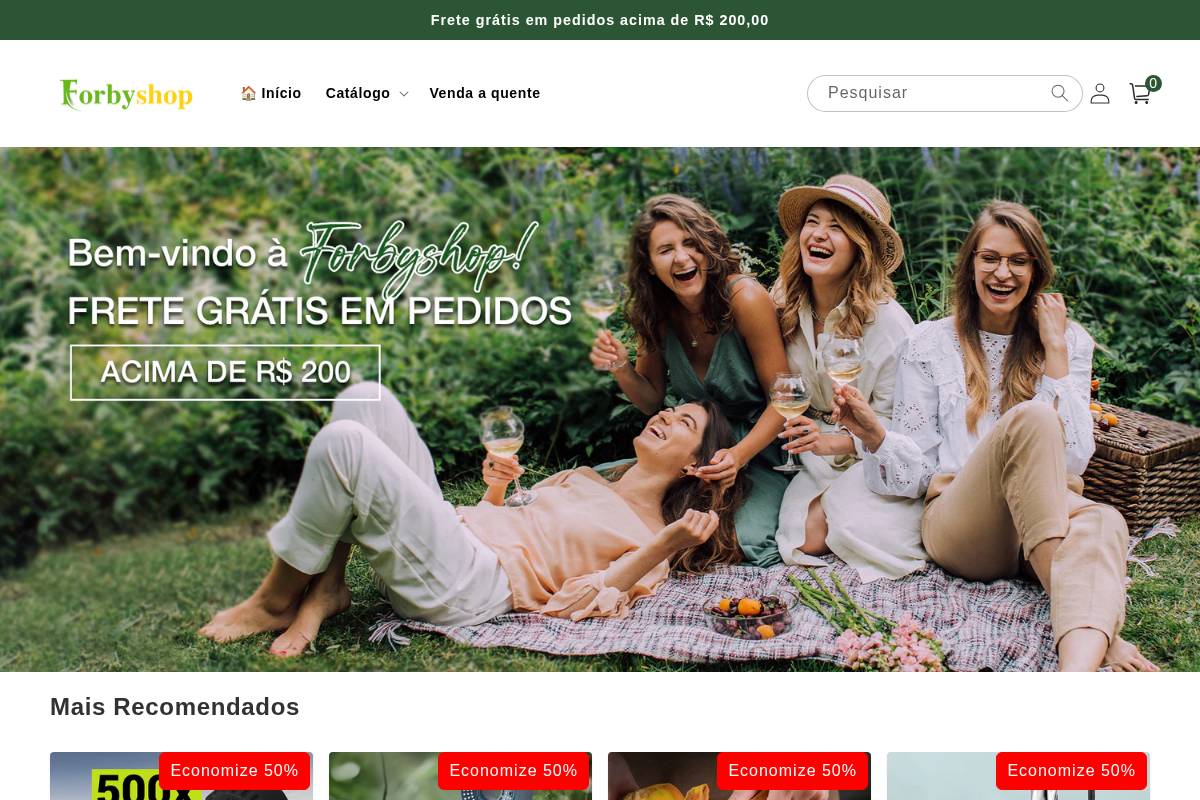 Forbyshop homepage screenshot