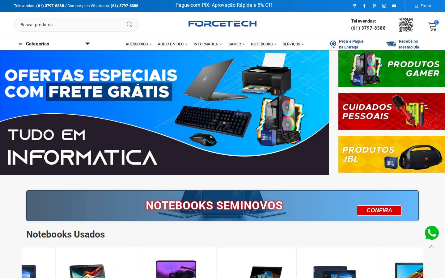 forcetech.com.br homepage screenshot