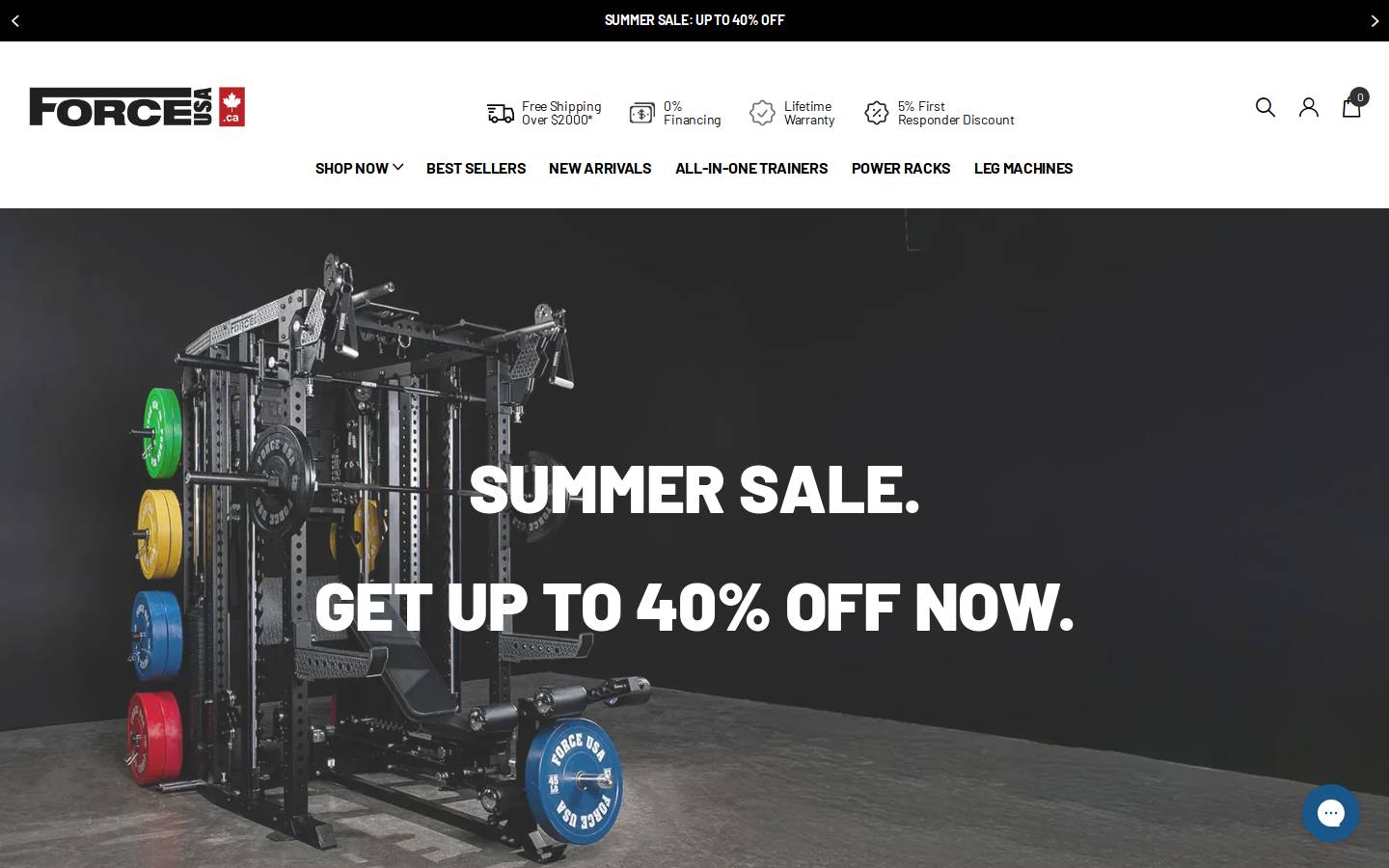 Forceusa homepage screenshot