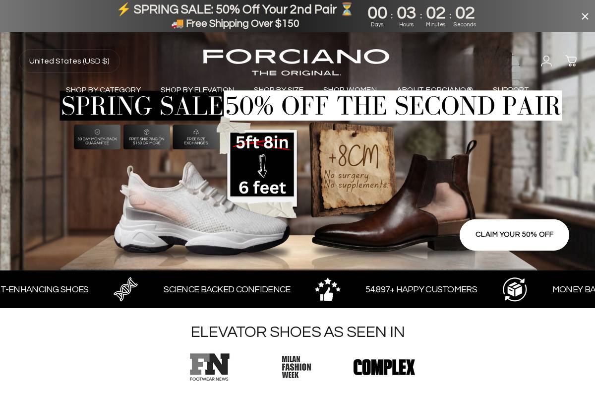 FORCIANO® homepage screenshot