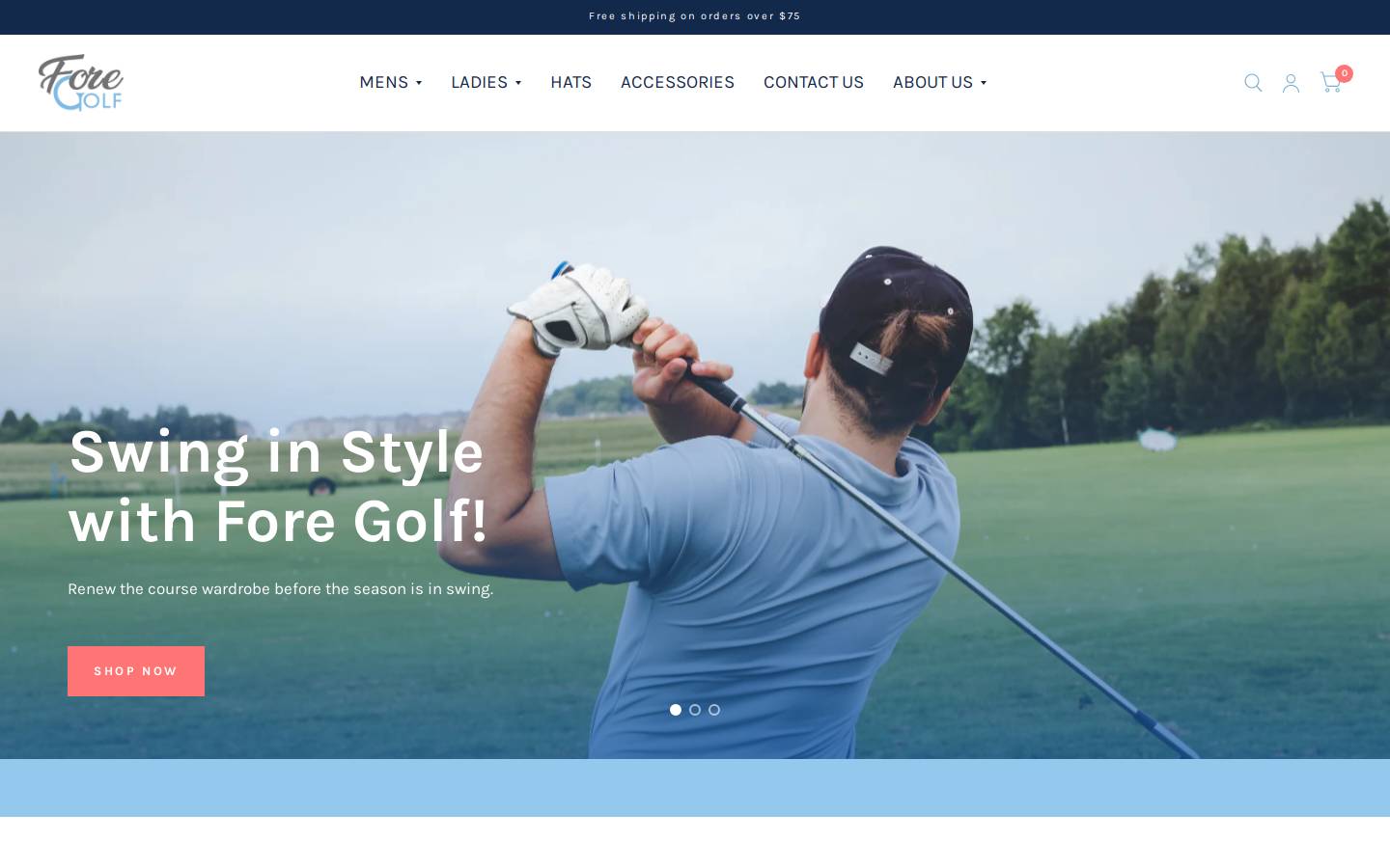 foregolfapparel.com homepage screenshot