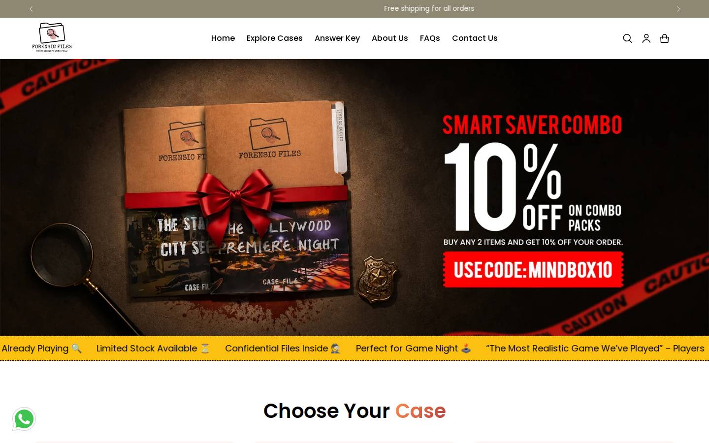 forensicfiles.in homepage screenshot