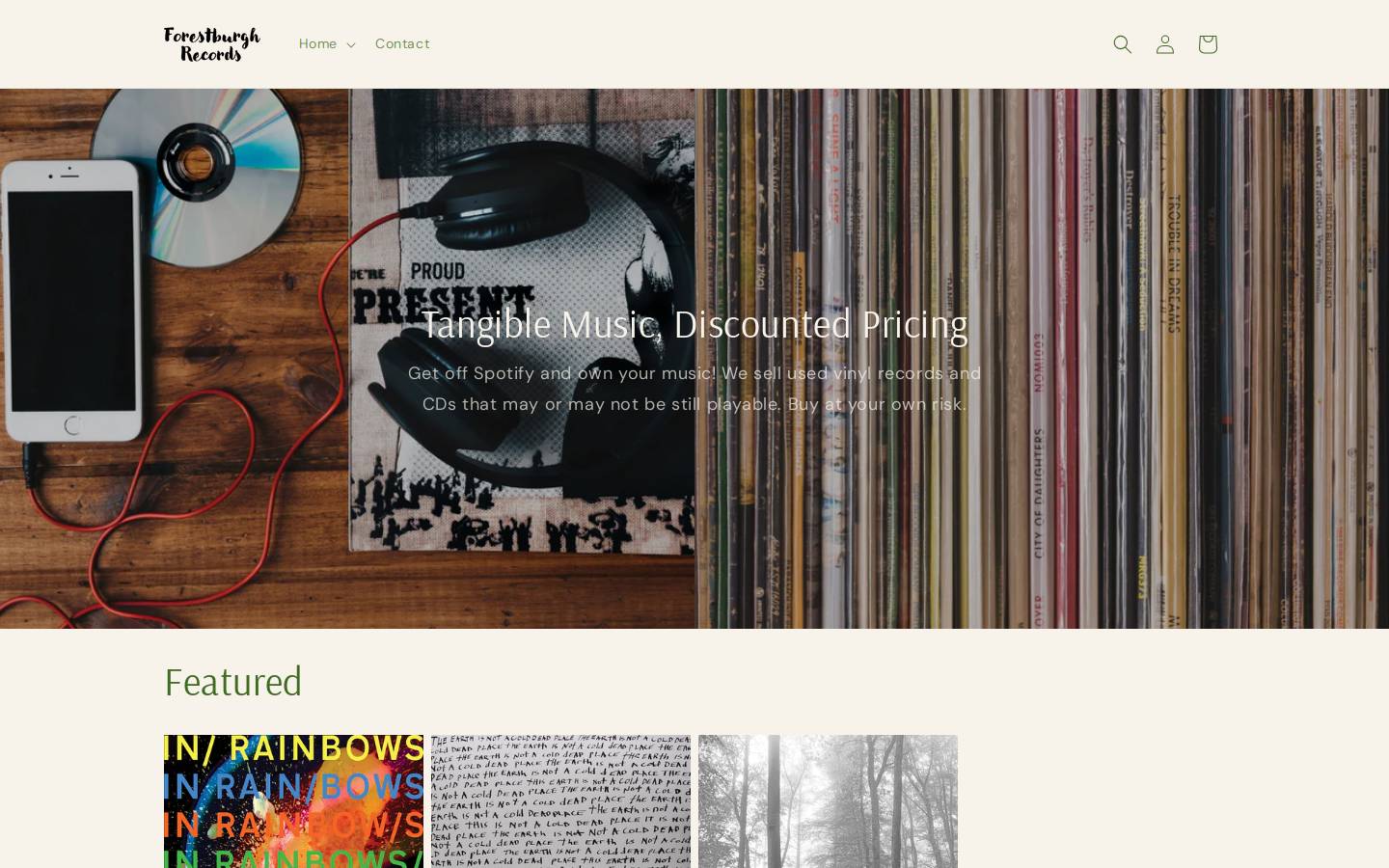 forestburghrecords.com homepage screenshot