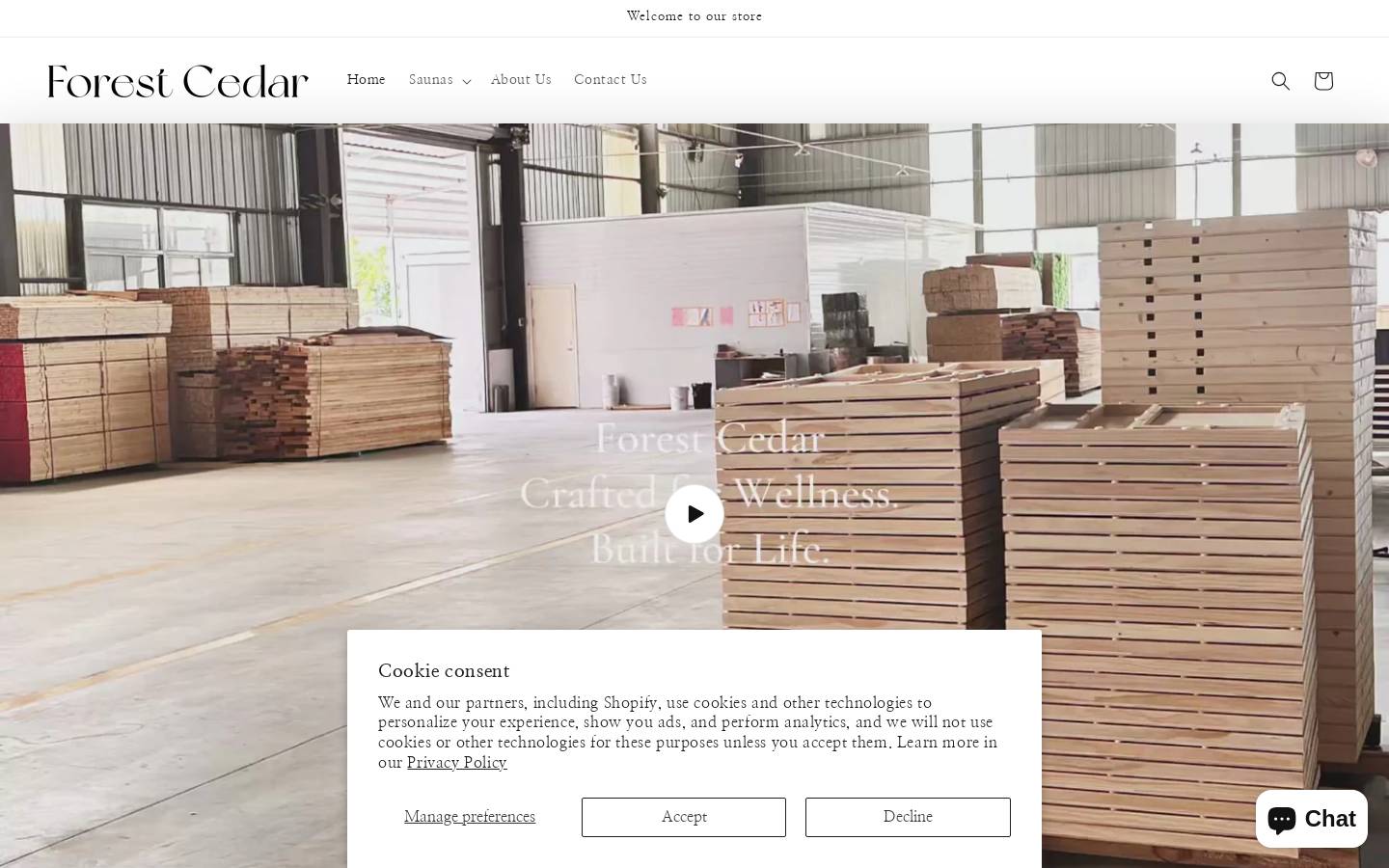 Forestcedar homepage screenshot