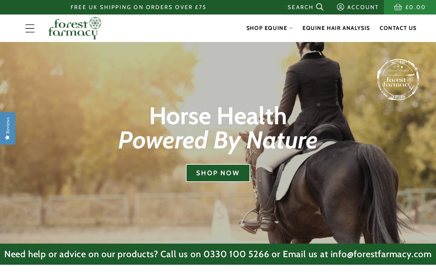forestfarmacy.com homepage screenshot
