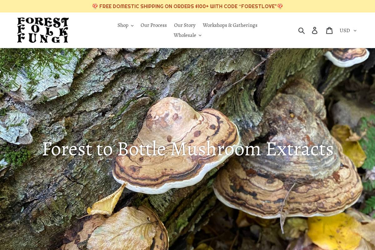 forestfolkfungi.com homepage screenshot