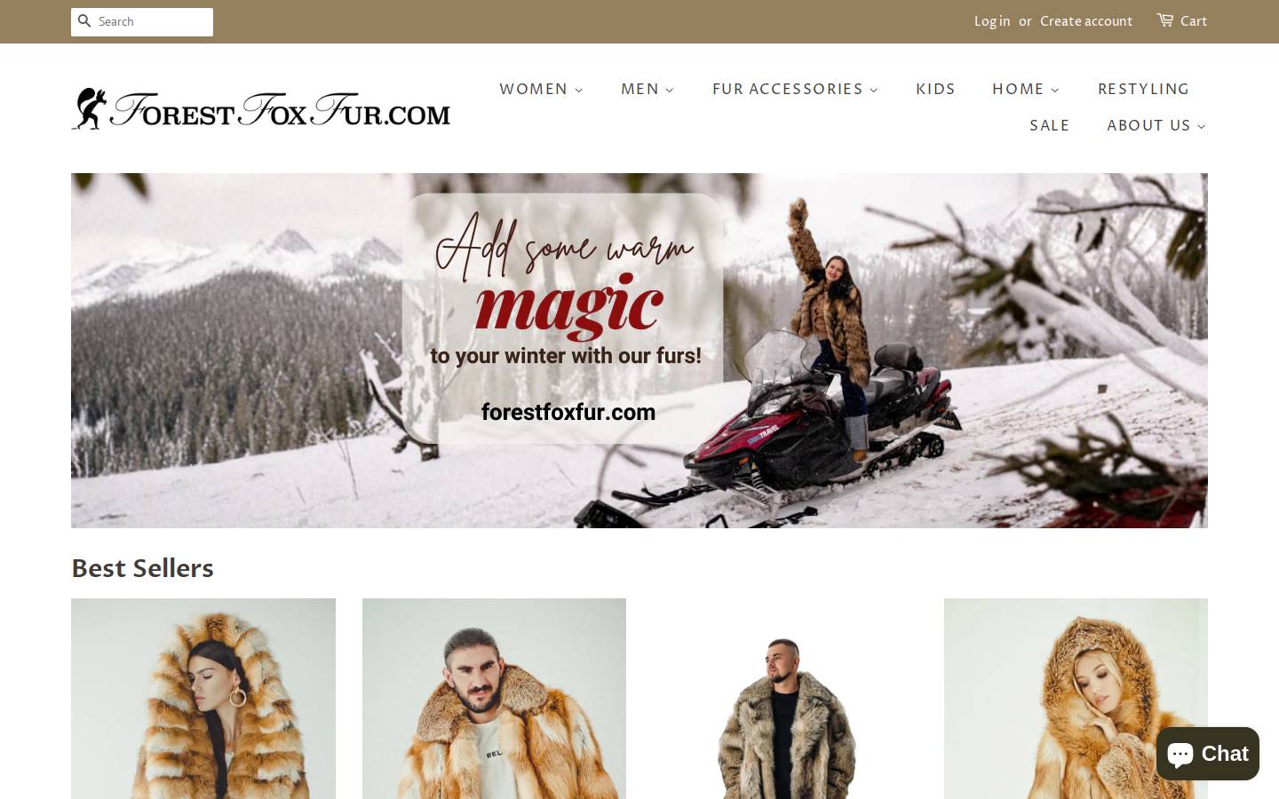 forestfoxfur.com homepage screenshot