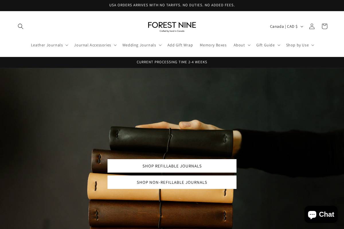 forestnine.com homepage screenshot