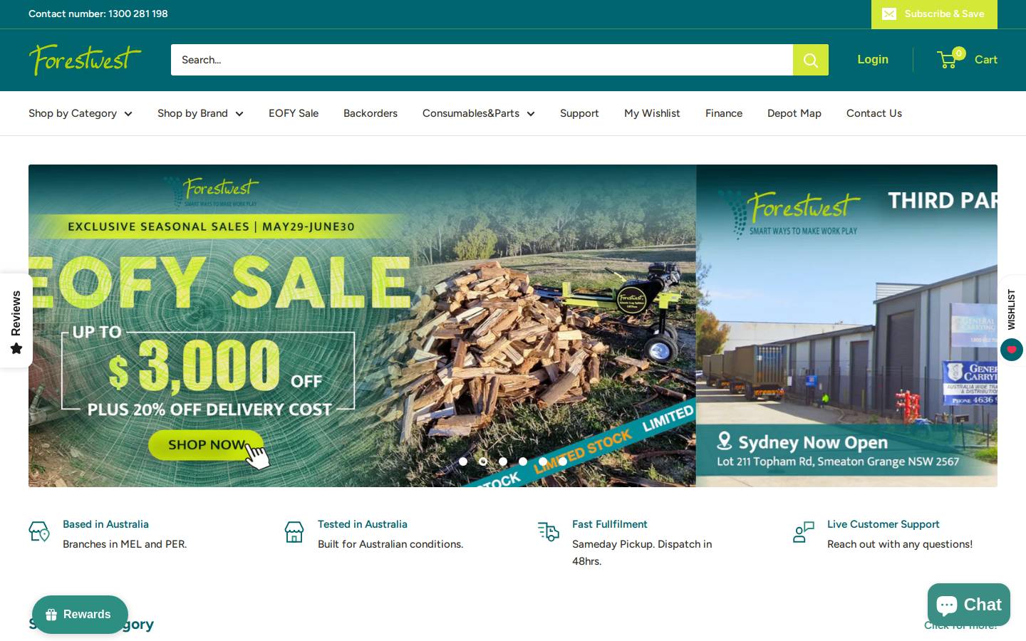 Forestwest homepage screenshot