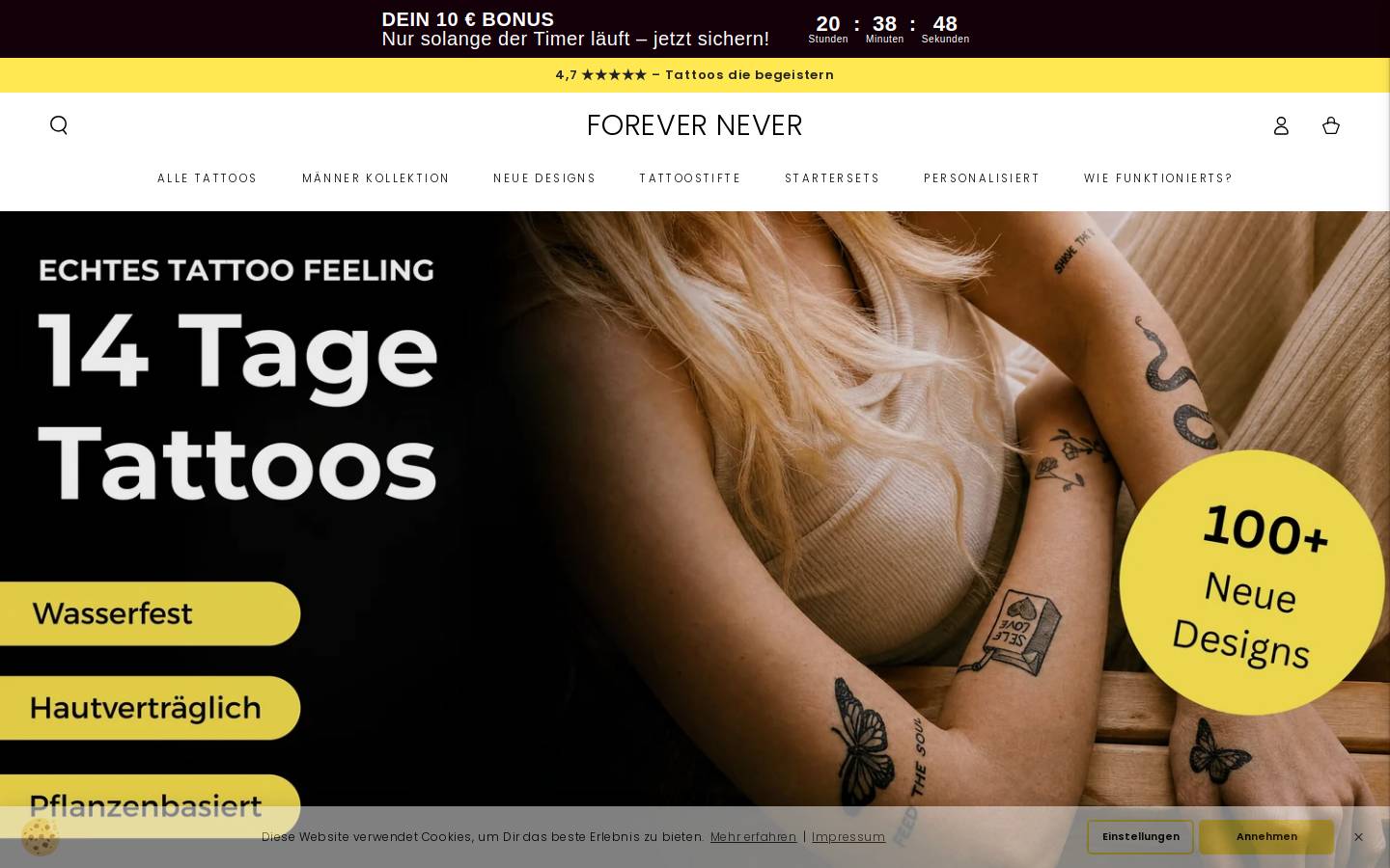 forever-never.eu homepage screenshot