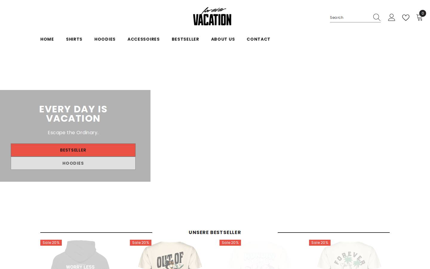 FOREVER VACATION homepage screenshot