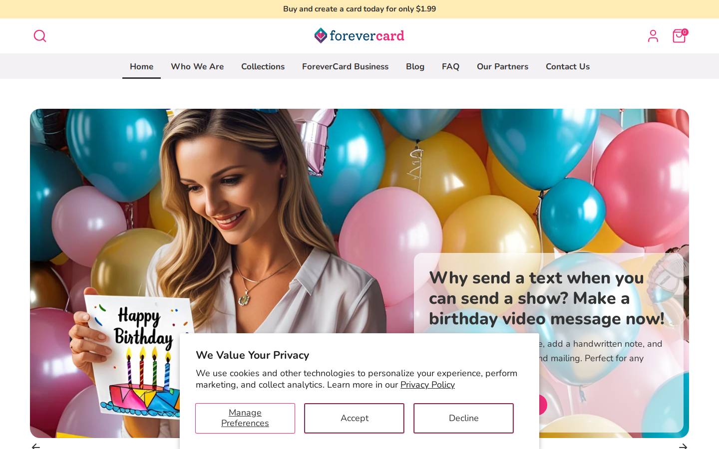 forevercard.dev homepage screenshot