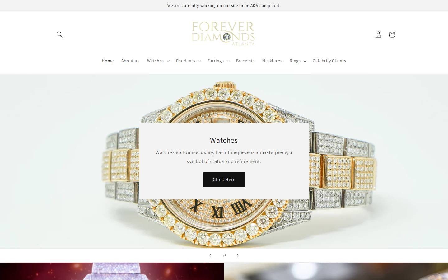 foreverdiamondsatlanta.com homepage screenshot