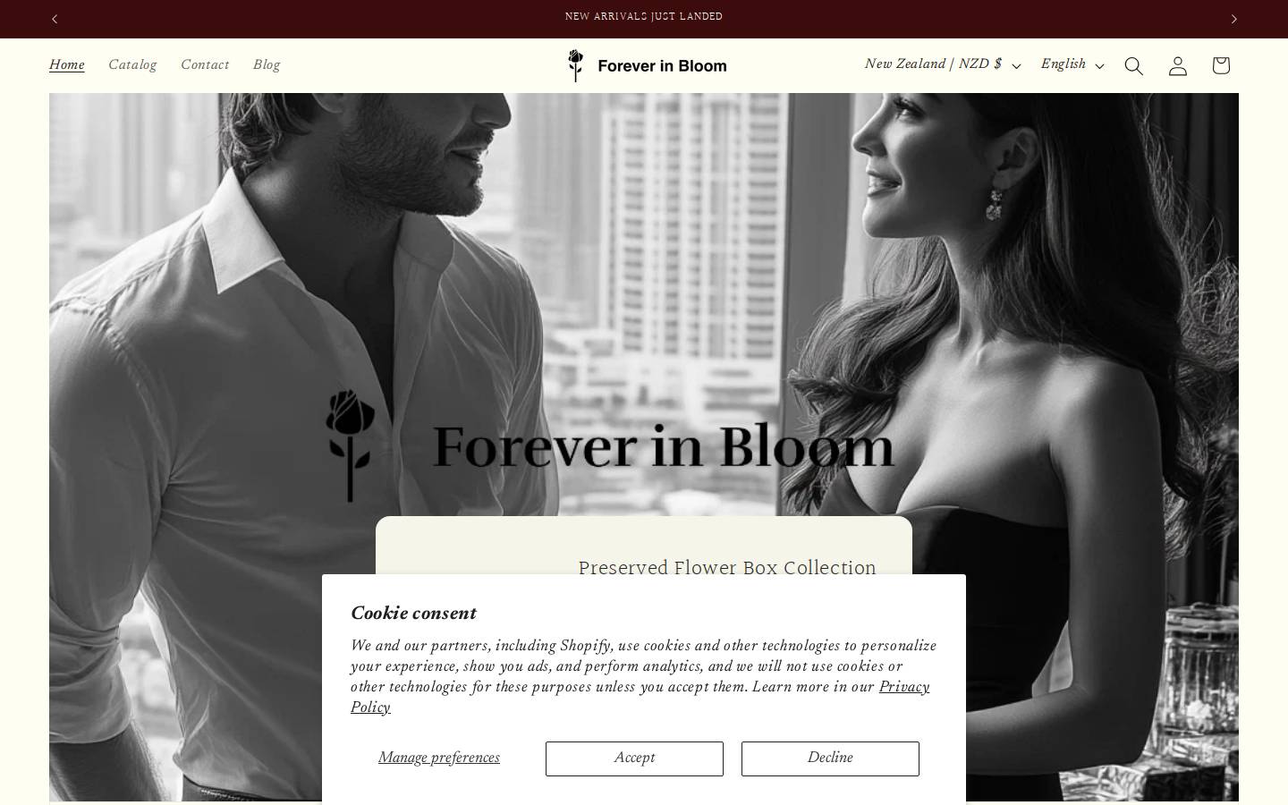 foreverinbloomnz.com homepage screenshot