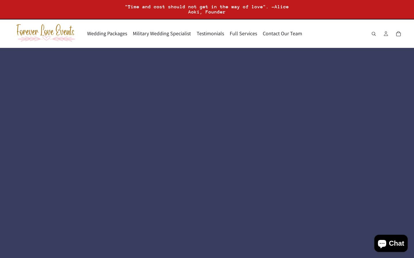 foreverloveevents.com homepage screenshot