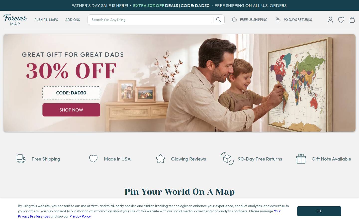 Forever Map homepage screenshot