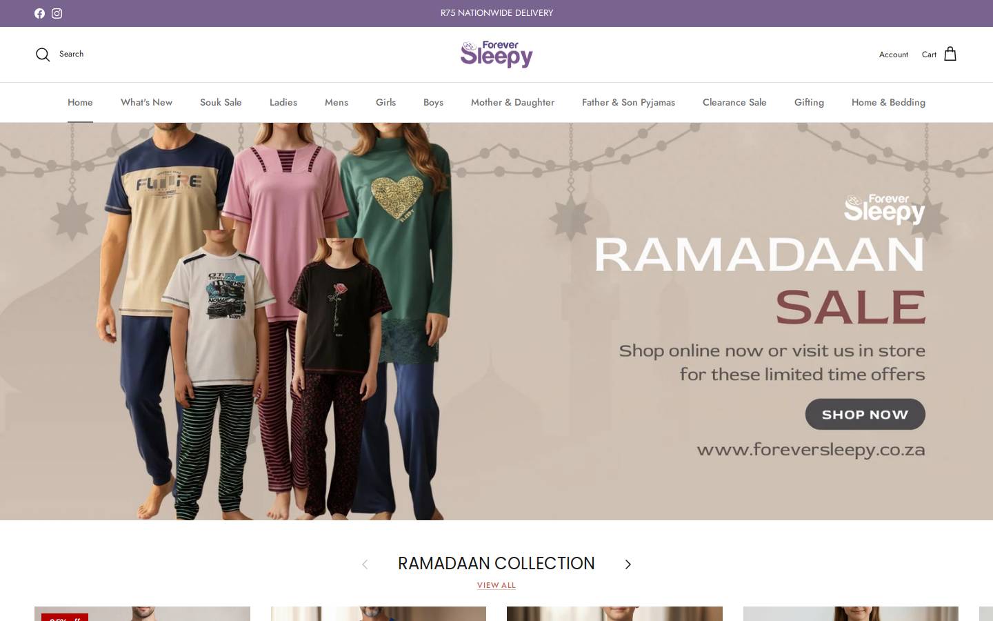foreversleepy.co.za homepage screenshot