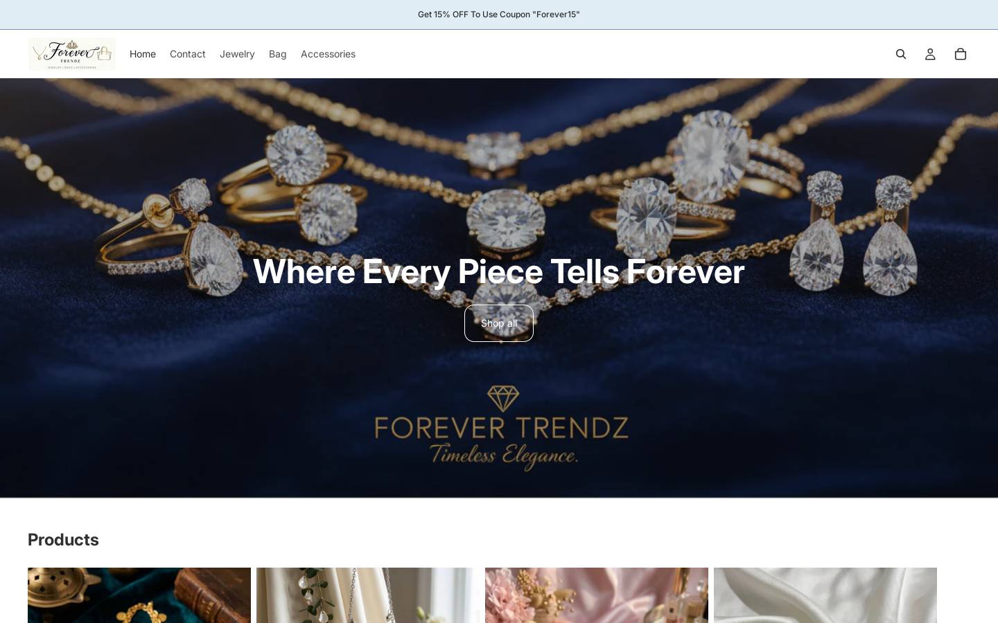 forevertrendz.com homepage screenshot