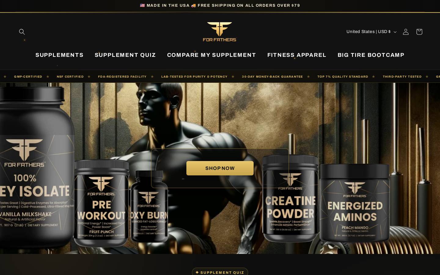 forfathersfitness.com homepage screenshot