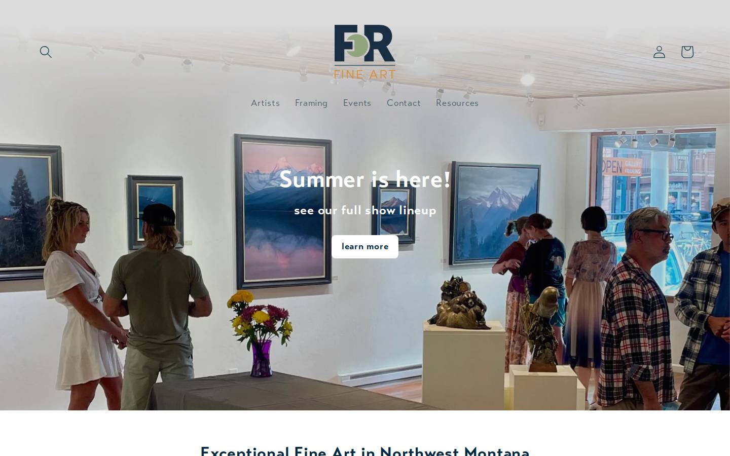 forfineart.com homepage screenshot