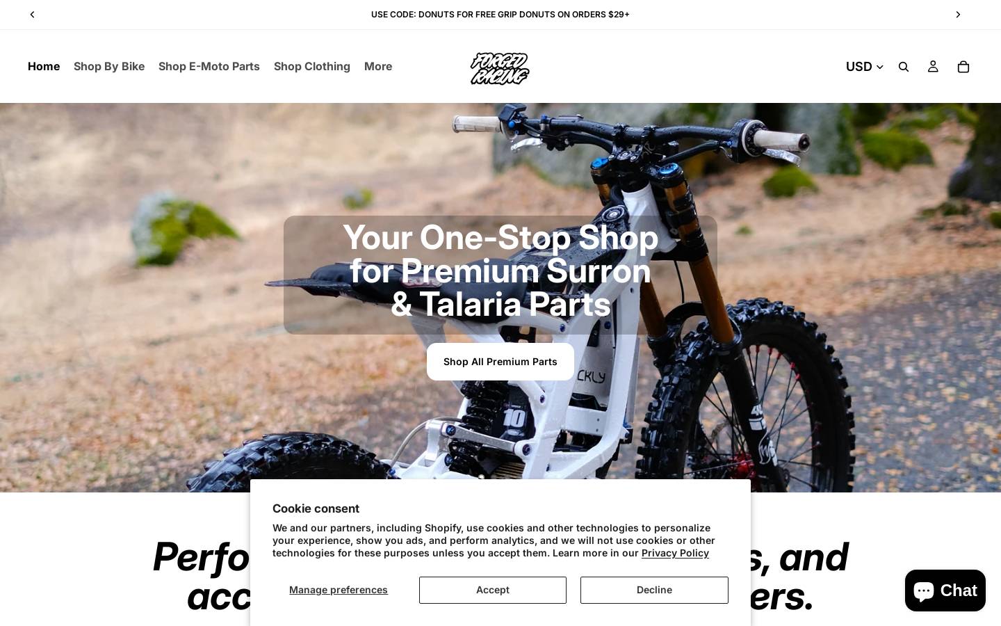 Forged Racing homepage screenshot