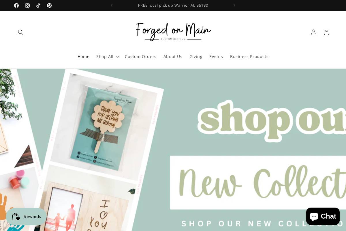 forgedonmain.com homepage screenshot